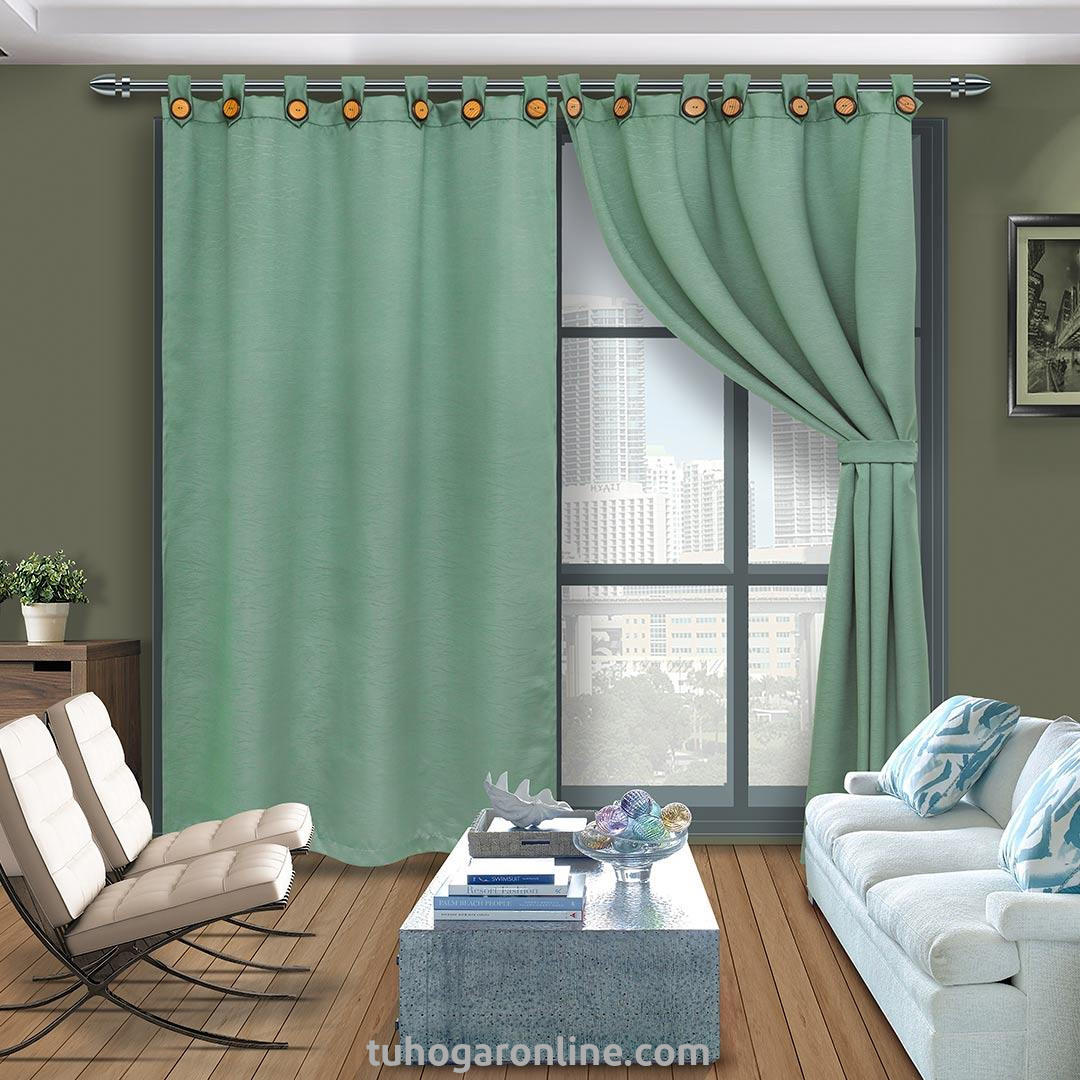 Siunwdiy Juego de 2 Cortinas Blackout Salón Moderno - Cortina Térmica Opaca  con Cinta de Volantes Cortina Blackout para Dormitorio Infantil,Light  Green,200X230cm : : Hogar y cocina